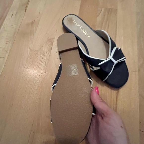 Jack Rogers Gigi bow navy flat - Picture 2 of 3